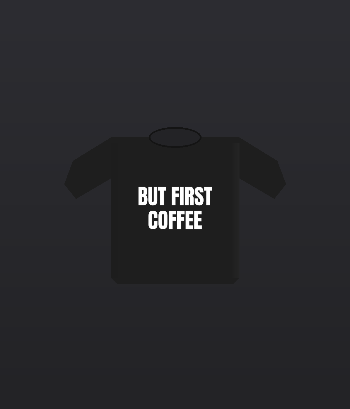 Bold design on black t-shirt