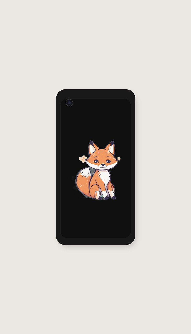 Fox programmer design on phone case
