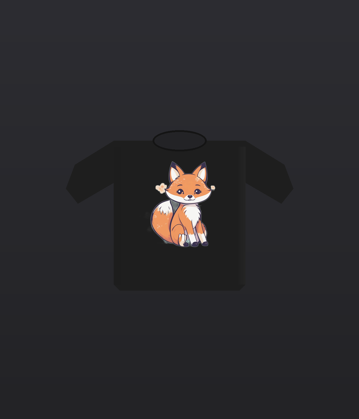 Fox programmer design on black t-shirt
