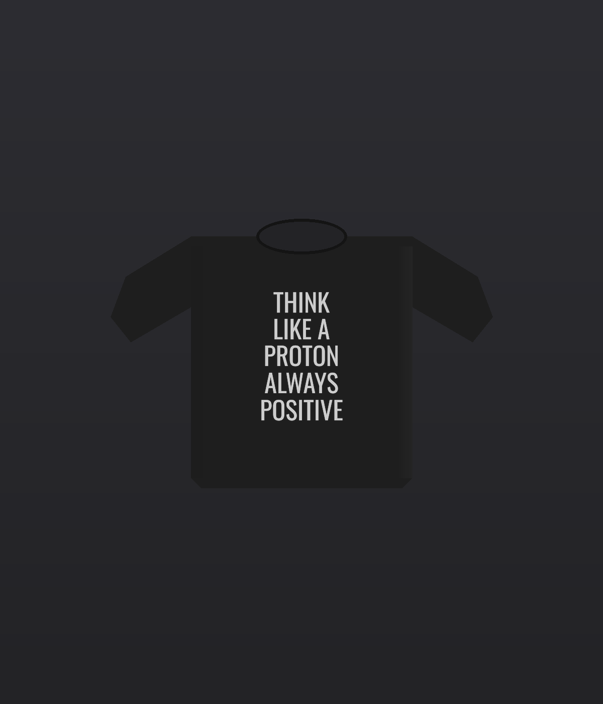 Minimal design on black t-shirt