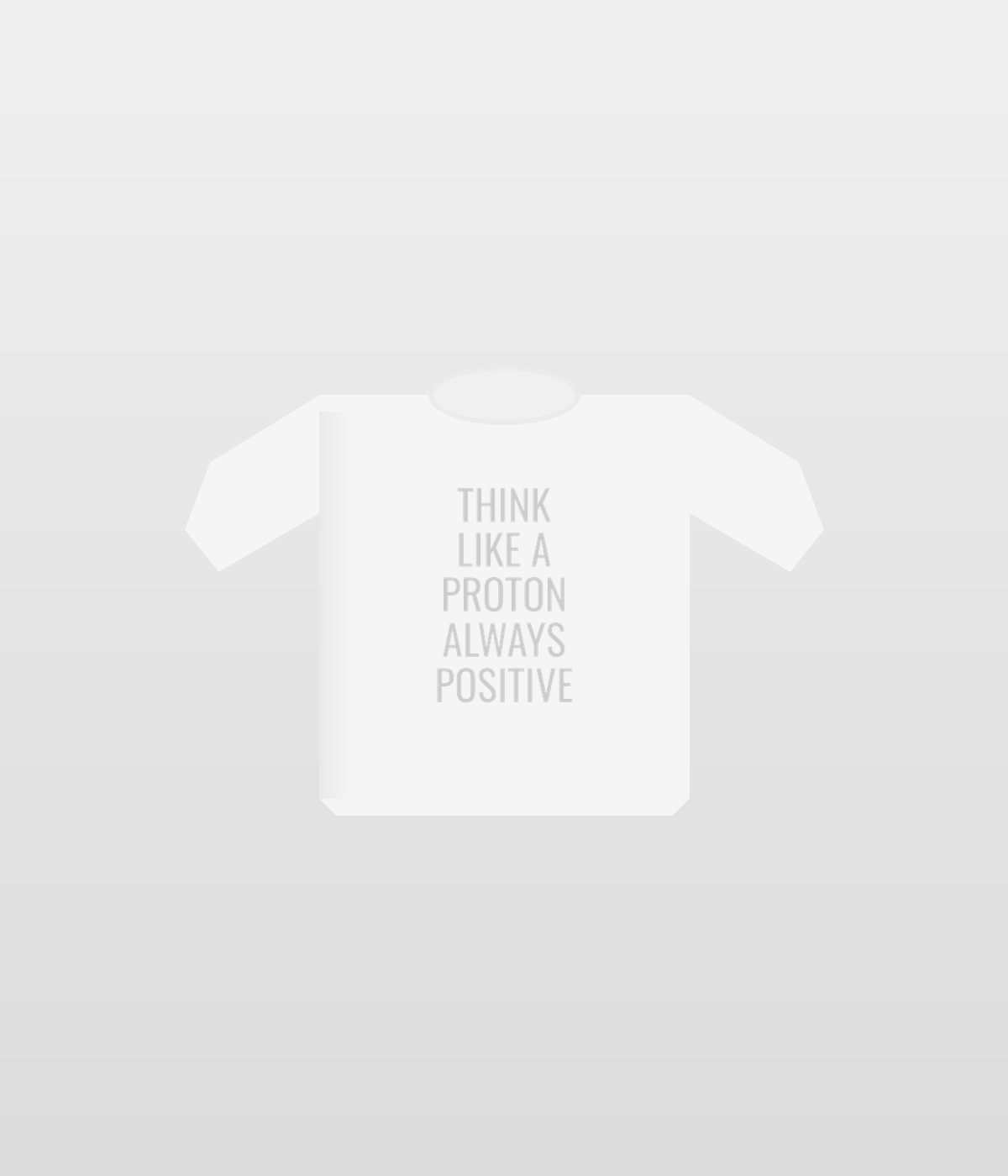 Minimal design on white t-shirt