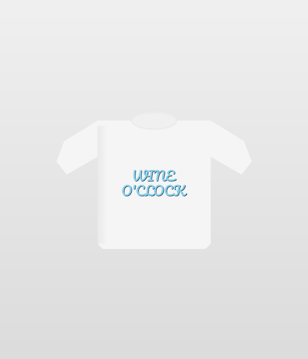 Script design on white t-shirt variant